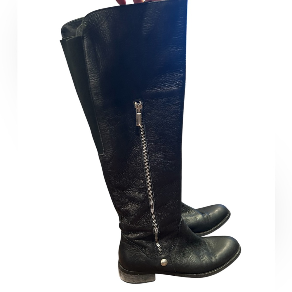 🍁🍂Chic Black Leather Knee-High Boots🍁🍂